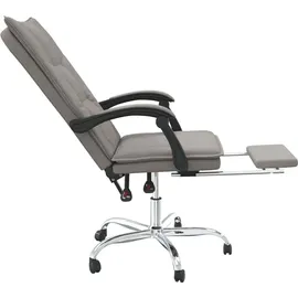 vidaXL Bürostuhl mit Liegefunktion Polyester Taupe