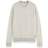 Scotch & Soda SCOTCH&SODA Herren Strickpullover Essentials Crewneck, Merinowolle, Rundhals, einfarbig Creme S