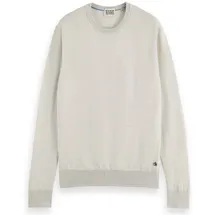 Scotch & Soda SCOTCH&SODA Herren Strickpullover Essentials Crewneck, Merinowolle, Rundhals, einfarbig Creme S