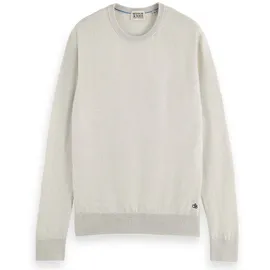 Scotch & Soda SCOTCH&SODA Herren Strickpullover Essentials Crewneck, Merinowolle, Rundhals, einfarbig Creme S