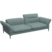 FLEXLUX 3-Sitzer Salino, Funktionssofa, Relaxsofa, Sofa mit Arm- und Kopfteil-Verstellungen, Kaltschaum & Stahl-Wellen blau