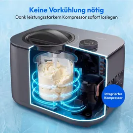 Medion Eismaschine Grau 1 l