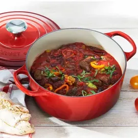 Le Creuset Signature Bräter 24 cm rund kirschrot