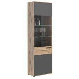 Möbel Boss Vitrine Mason 57 x 37 x 200 cm Grau