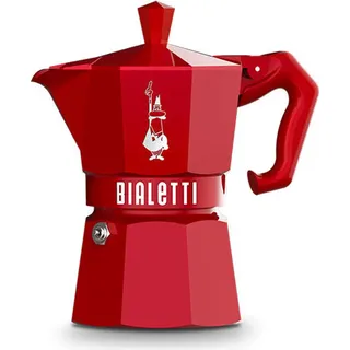 Bialetti Moka Exclusive 6 Tassen Vintage Tassen, Rot