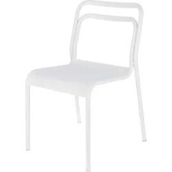 Stapelstuhl Live aus Aluminium, Weiß