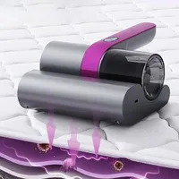 Handstaubsauger, entfernt 99,9% Aller Milben, 10.000Pa, Matratzenreinigungsgerät, Milbensauger, UV-C-Licht, 100W, für Sofa, Bett, Teppich, Grau-lila - Grau