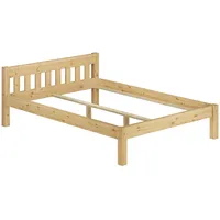 Erst-Holz Einzelbett Massivholzbett Kiefer natur 120x200 Futonbett ohne Rollrost