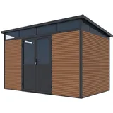 Weide Gartenhaus 3,38 x 2,18 m Braun