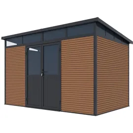 Weide Gartenhaus 3,38 x 2,18 m Braun