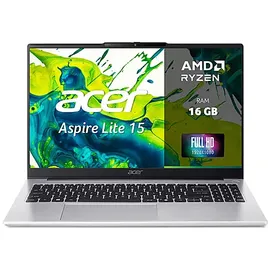 Acer Aspire Lite AL15-45P-R1U9 15,6'' AMD Ryzen 7 5825U 16 GB RAM 1 TB SSD Radeon Graphics Win11 Home Silber
