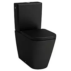 Laufen Meda Stand-WC-Kombination H8241117160001 36x68cm, spülrandlos, schwarz matt