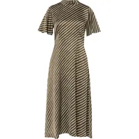 Comma, A-Linien-Kleid Gemustert Grün 34