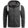 Alessandro Salvarini Sweatjacke ALESSANDRO SALVARINI "ASVinzent", Herren, Gr. S (48), grau (dunkelgrau), Obermaterial: 65% Baumwolle, 35% Polyester, Sweatjacken Sweatjacke, warmer Hoodie