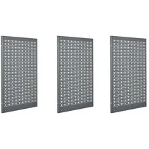 KÜPPER Lochwand 60 x 120 x 1,5 cm Hellgrau 3-Teilig