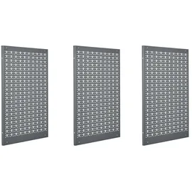 KÜPPER Lochwand 60 x 120 x 1,5 cm Hellgrau 3-Teilig