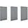 KÜPPER Lochwand 60 x 120 x 1,5 cm Hellgrau 3-Teilig