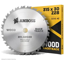 Amboss Werkzeuge Kreissägeblatt Ø 315 mm x 3,2 mm x 30 mm 28 Zähne