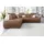 DOMO collection Ecksofa »Ava, moderne Sitzheftung mit toller Doppelnaht, komfortabel, L-Form«, mit Ottomane, inkl. Federkern, wahlweise mit Kopfteilverstellungen braun