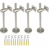 4-teiliges Hochleistungs-Treppenhandlauf-Set, verstellbarer Edelstahl-Handlauf, geeignet für runde Handläufe aus Holz/Edelstahl/Aluminium, Länge 200