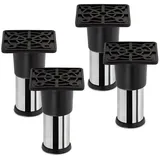SO-Tech - 4er Set Möbelfüße Alfa Ø 25 mm Höhe 70 mm) Chrom poliert