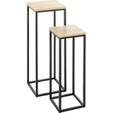 Haku-Möbel Pflanzenständer-Set Watford 2er Set  Holz Eiche