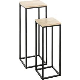 Haku-Möbel Pflanzenständer-Set Watford 2er Set  Holz Eiche
