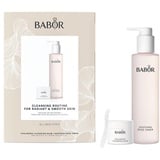 Babor Hyaluronic Cleansing Balm & Rose Toner Set, Reinigungsset, für strahlende, geglättete Haut ohne Spannungsgefühle, beruhigend, 2 Teile