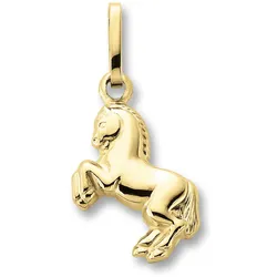 Ketten-Anhänger ONE ELEMENT "Pferd Anhänger aus 333 Gelbgold", gold, Schmuckanhänger, Mädchen, Pferd, Gelbgold 333, Damen Gold Schmuck Pferd