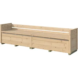 Weka Sitztruhe optionale Erweiterung für Gartenhaus Killarney Beige 50 x 63 x 235 cm