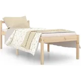 Seniorenbett 75x190 cm Massivholz Kiefer - Braun/Bunt