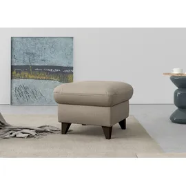 sit&more Stauraumhocker SIT & MORE "Mellum", braun (savannah), B:58cm H:48cm T:58cm, 100% Polyester, Hocker, mit Stauraum und wengefarbenen Holzfüßen