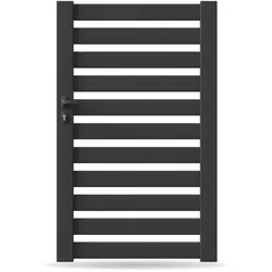 Gartentor, Einzeltor, Modell München, Aluminium, Anthrazit, flexible Befestigungssysteme, individuell konfigurierbar