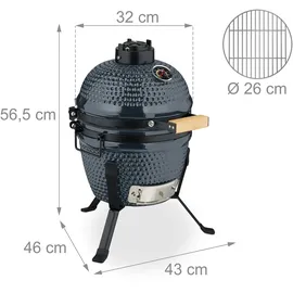 Relaxdays Kamado Grill grau