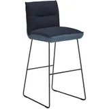 Dieter Knoll Barhocker, Blau, Schwarz, Hellblau, Metall, Textil, Kufe, Rundrohr, 51x107x59 cm, Stoffauswahl, Typenauswahl, Gestellauswahl, Esszimmer, Barmöbel, Barhocker