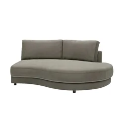 Jette Home Element Abschluss rund rechts in Feincord Sila , grau , Maße (cm): B: 205 H: 85 T: 166.0