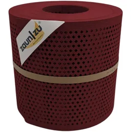 zaunzu® Sichtschutz Rille Gelocht Diamant Muster 2600 x 100 cm Bordeauxrot