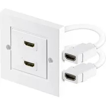 goobay HDMI-Wanddose 2x HDMI-Buchse/Buchse 0,0 m Weiß