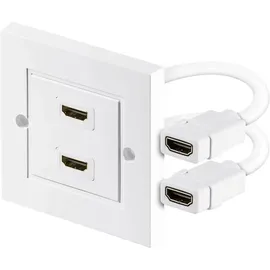 goobay HDMI-Wanddose 2x HDMI-Buchse/Buchse 0,0 m Weiß