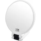 Handspiegel 15X/1X Vergrößerungsspiegel Set Doppelseitiger Schminkspiegel Doppel