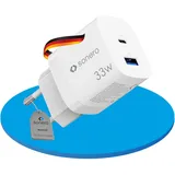 Sonero USB-C, - USB-A, GaN PD, 1x 1x weiß