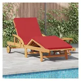 vidaXL Sonnenliege 200 x 40 x 40 cm Rot