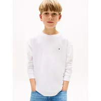 Tommy Hilfiger Langarmshirt ESSENTIAL T-SHIRT LS für Kinder bis 16 Jahre, Markenlogo weiß 74 (9M)