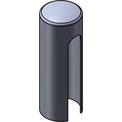 Griffwerk Hülsen f. 2-tlg. Bandsatz -Edelstahl Optik poliert
