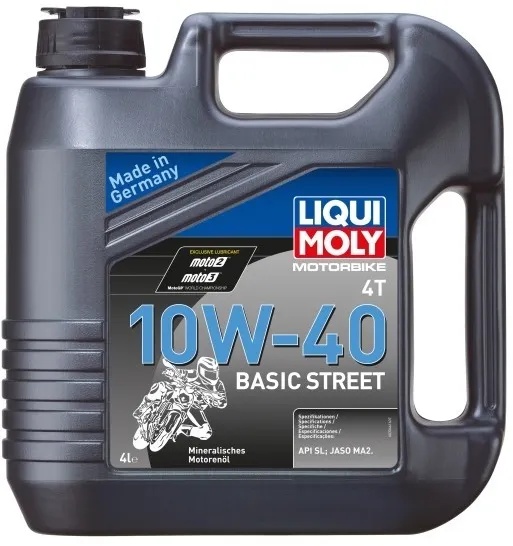 LIQUI MOLY Motoröl Motorbike 4T 10W-40 Basic Street Schaltgetriebeöl,Motoröl 10W40  3046