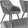 Tectake Esszimmerstuhl Marilyn gepolstert Polyester grau/schwarz