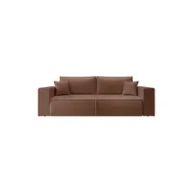 Selsey Schlafcouch Kunstleder 3-Sitzer Braun