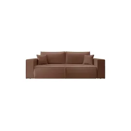 Selsey Schlafcouch Kunstleder 3-Sitzer Braun