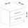 [en.casa] Nachtschrank Fanø 50 x 47 x 40 cm Grau