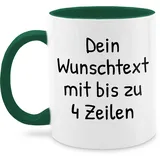 Tasse Tassen 325ml - Aufdruck selbst gestalten - Wunschdruck Text Namen - 325 ml - Petrolgrün - mug with name bedrucken selber schriftieren kaffeetassen personalisierte geschenke beschriften